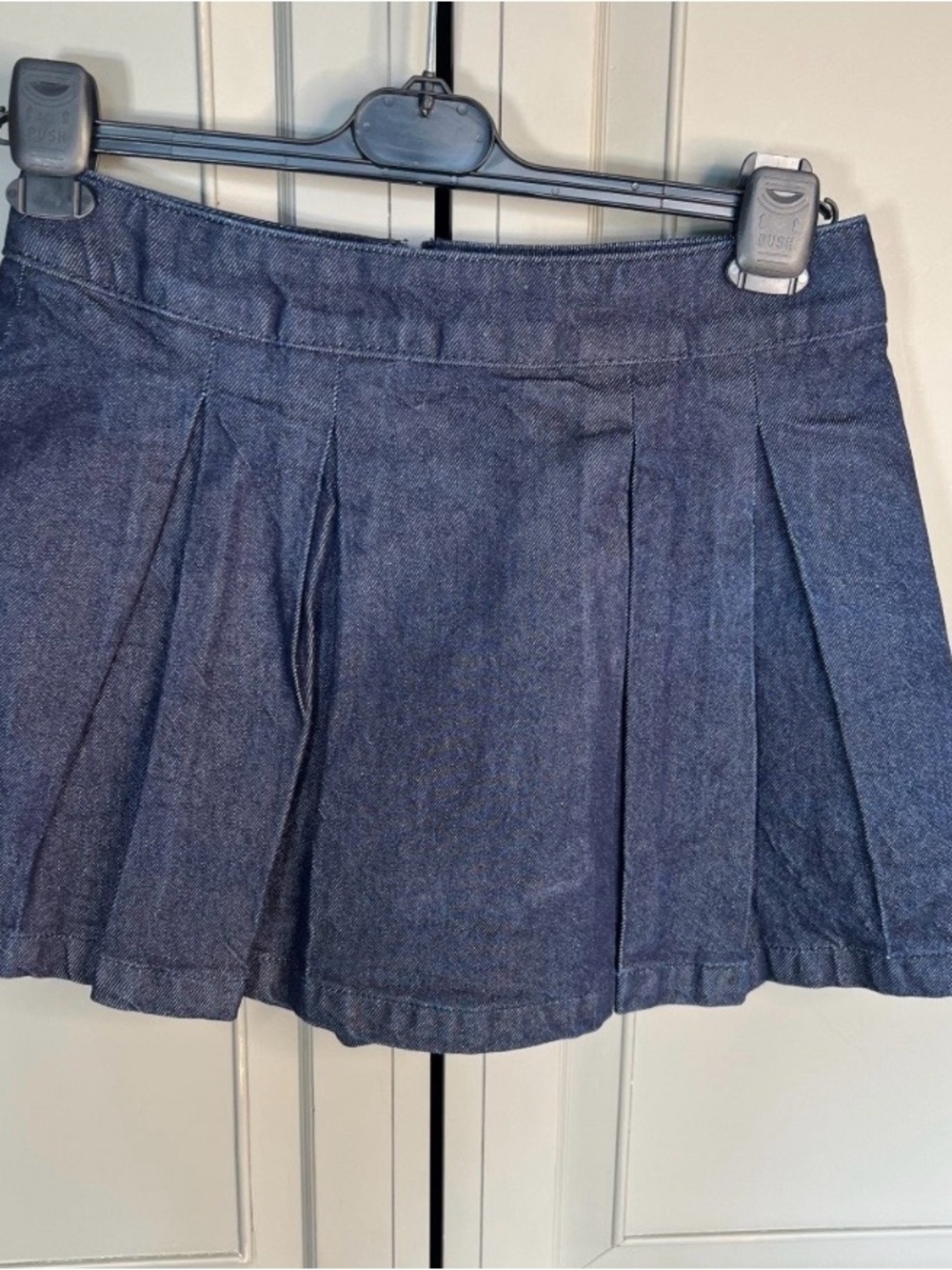 Express denim micro mini skirt with shorts